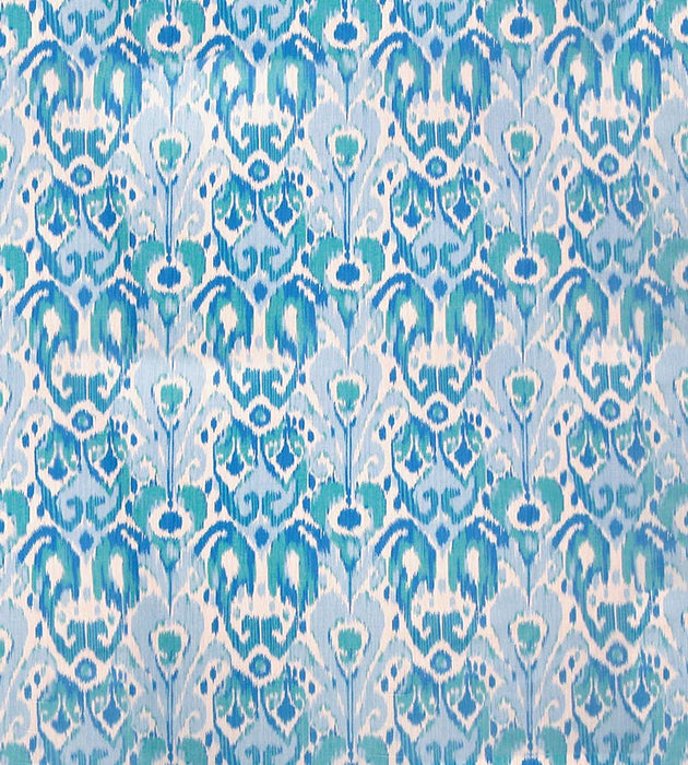 Scalamandre Greystone Blues On Cream Fabric SC 000316527