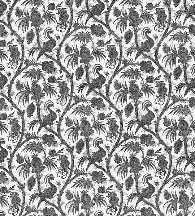 Scalamandre Balinese Peacock Linen Print Pear Fabric SC 000316575