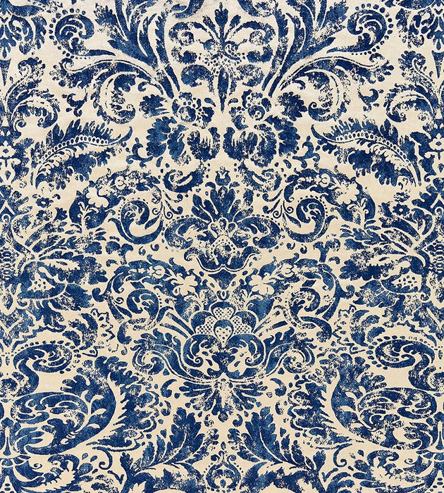 Scalamandre Palladio Velvet Damask Lapis Fabric SC 000316592