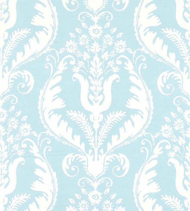 Scalamandre Primavera Linen Print Sky Fabric SC 000316597