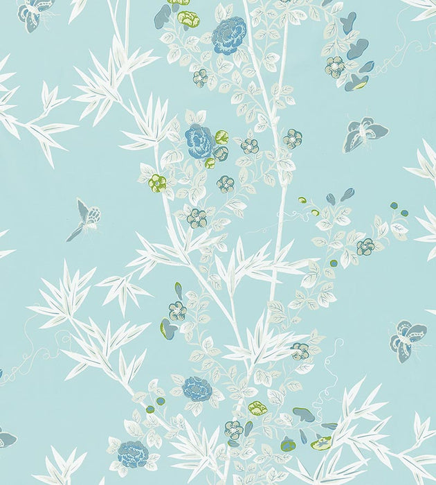 Scalamandre Jardin De Chine Ciel Fabric SC 000316608