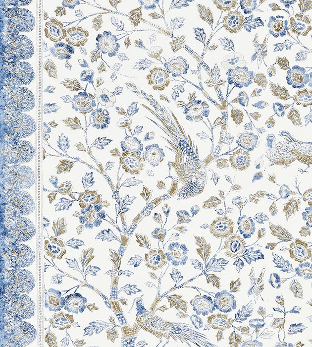 Scalamandre Anissa Print Lakeside Fabric SC 000316625