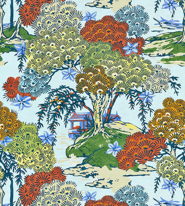 Scalamandre Sea Of Trees Print Kaleidescope Fabric SC 000316627