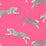 Scalamandre Leaping Cheetah Cotton Print Bubblegum Fabric SC 000316634