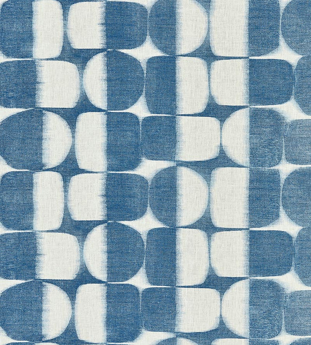 Scalamandre Rift Linen Print Blueprint Fabric SC 000316636