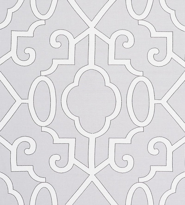 Scalamandre Ming Fretwork Pearl Grey Fabric SC 000327012