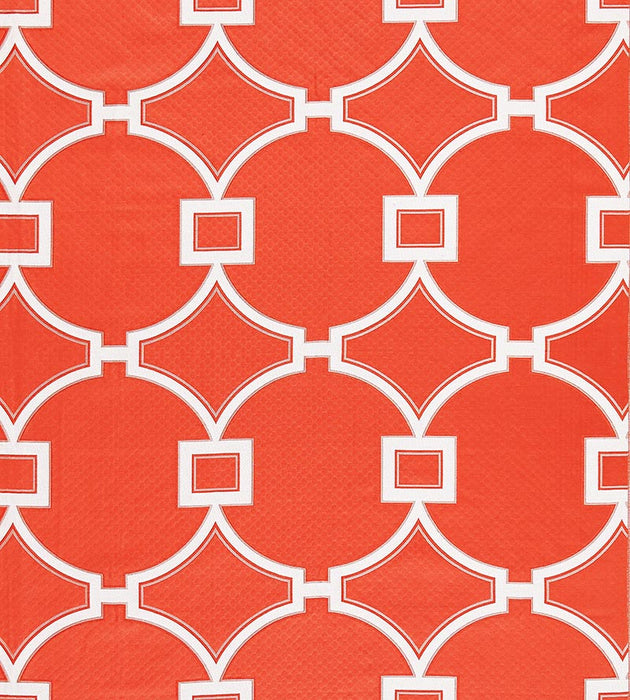 Scalamandre Circle Fret Coral Fabric SC 000327072