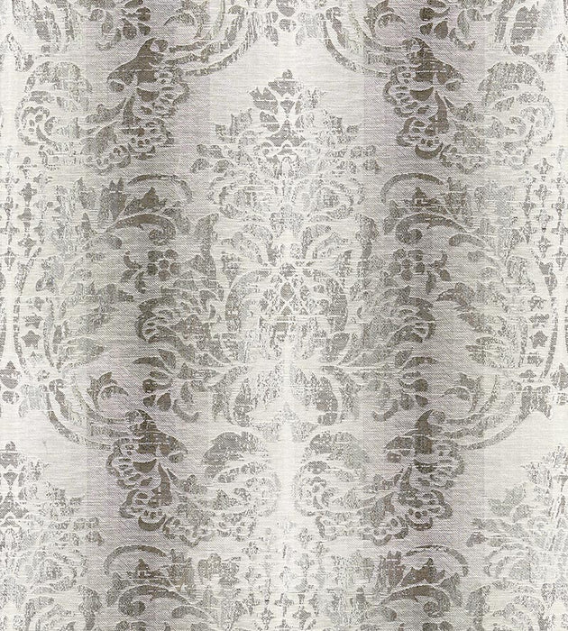 Scalamandre Sorrento Linen Damask Zinc Fabric SC 000327093