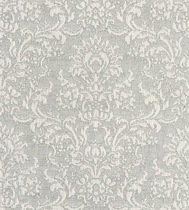 Scalamandre San Luca Damask Pearl Grey Fabric SC 000327094