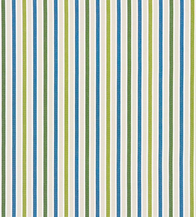 Scalamandre Leeds Cotton Stripe Ocean Palm Fabric SC 000327114