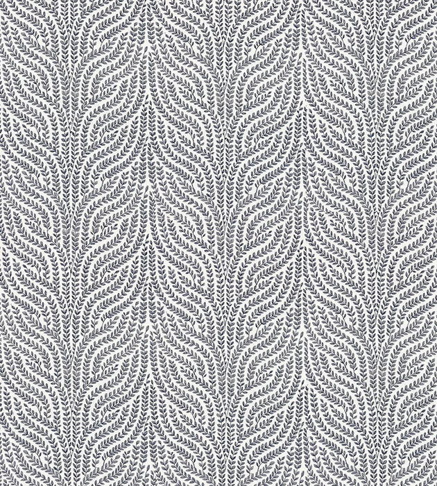 Scalamandre Willow Vine Embroidery Navy Fabric SC 000327125