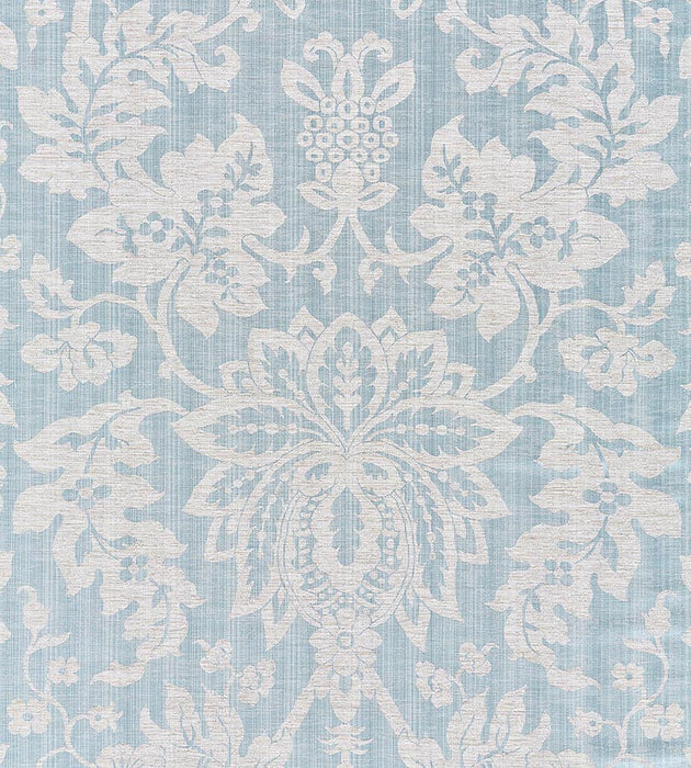 Scalamandre Metalline Damask Bluestone Fabric SC 000327136