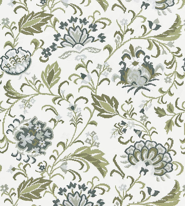 Scalamandre Delphine Embroidery Ash Fabric SC 000327173