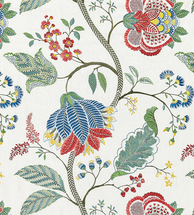 Scalamandre Palampore Embroidery Bloom Fabric Sample SC 000327175