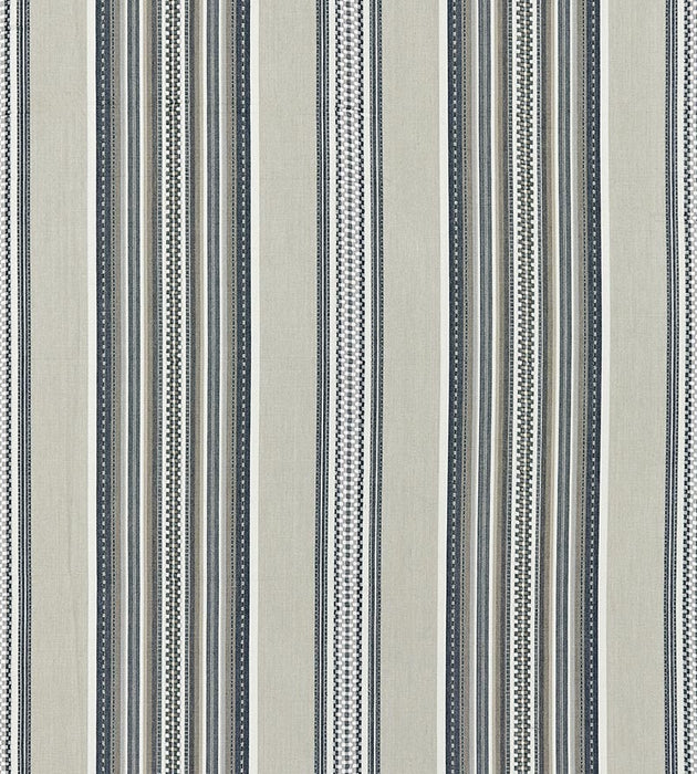 Scalamandre Cyrus Cotton Stripe Stone Fabric SC 000327180