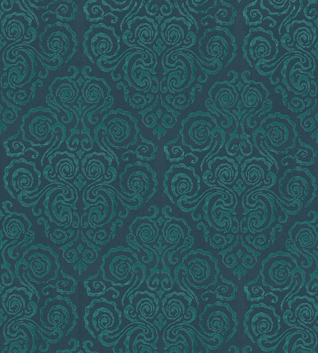 Scalamandre Cirrus Velvet Damask Emerald Fabric SC 000327219