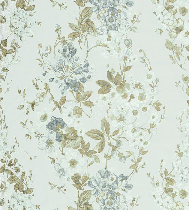 Scalamandre Antonella Lampas Grey Garden Fabric SC 000327224