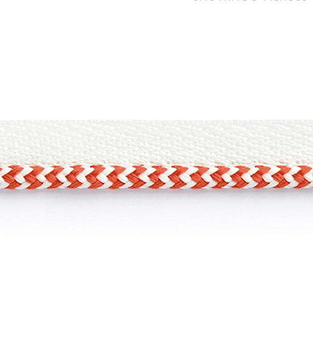 Scalamandre Zig Zag Cord Coral Trim Sample SC 0003C313