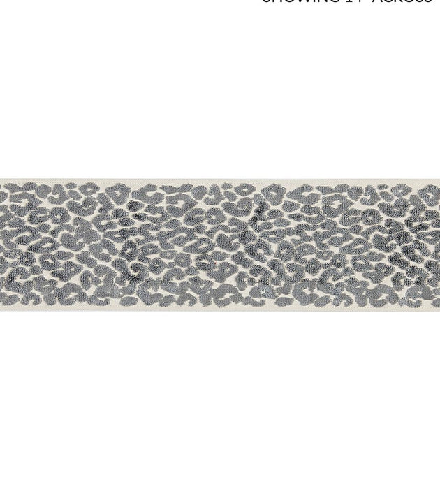 Scalamandre Leopard Velvet Tape Smoke Trim SC 0003T3277