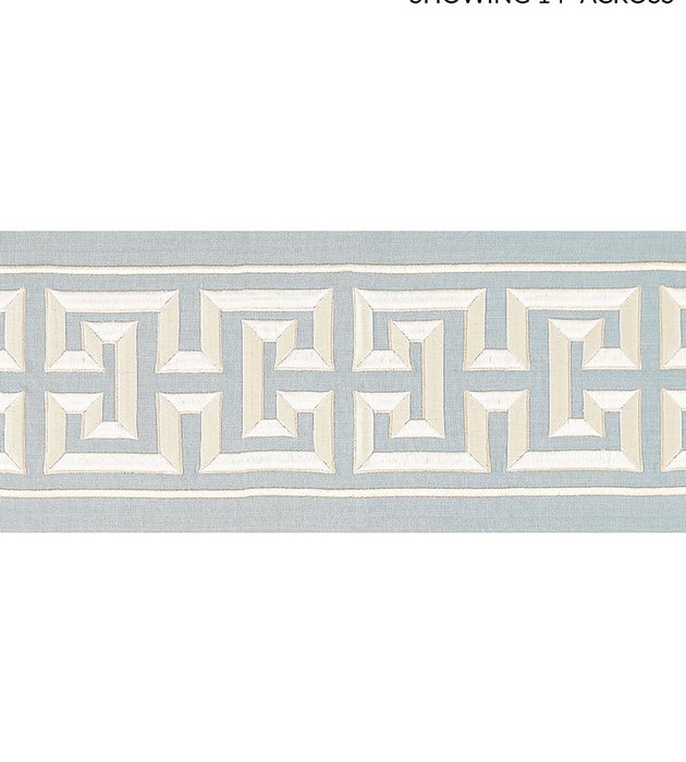 Scalamandre Imperial Embroidered Tape Sky Trim Sample SC 0003T3280