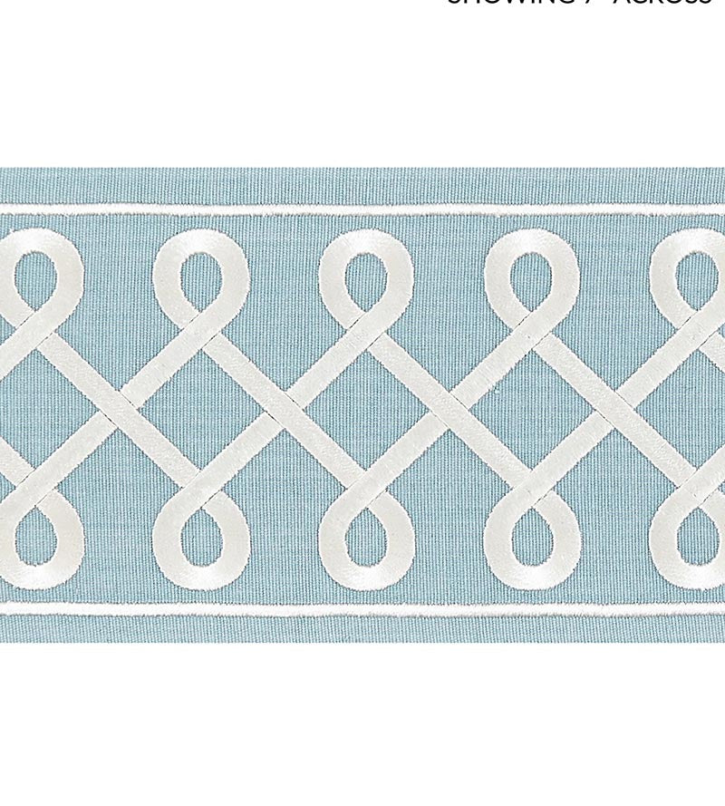 Scalamandre Soutache Embroidered Tape Sky Trim Sample SC 0003T3281