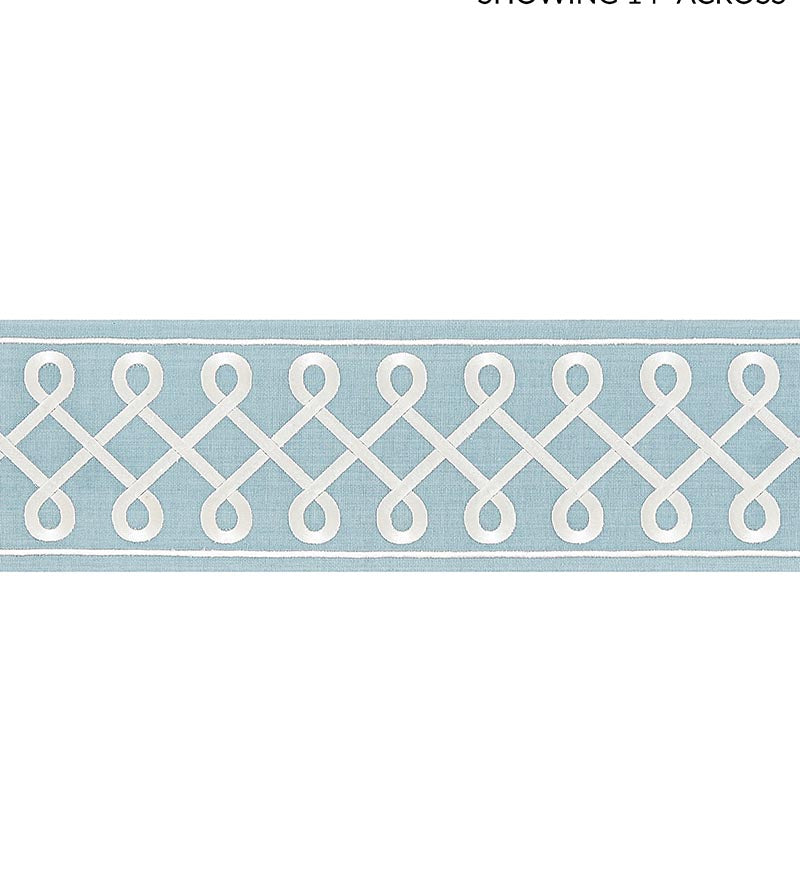 Scalamandre Soutache Embroidered Tape Sky Trim Sample SC 0003T3281