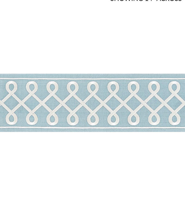 Scalamandre Soutache Embroidered Tape Sky Trim Sample SC 0003T3281