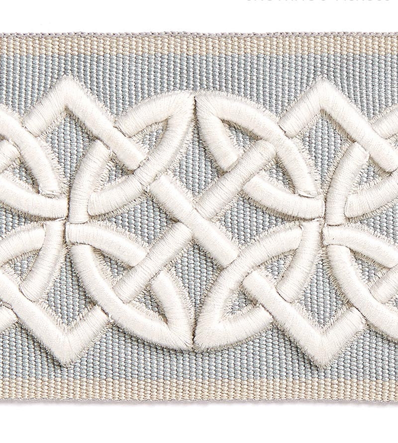 Scalamandre Celtic Embroidered Tape Mineral Trim SC 0003T3282