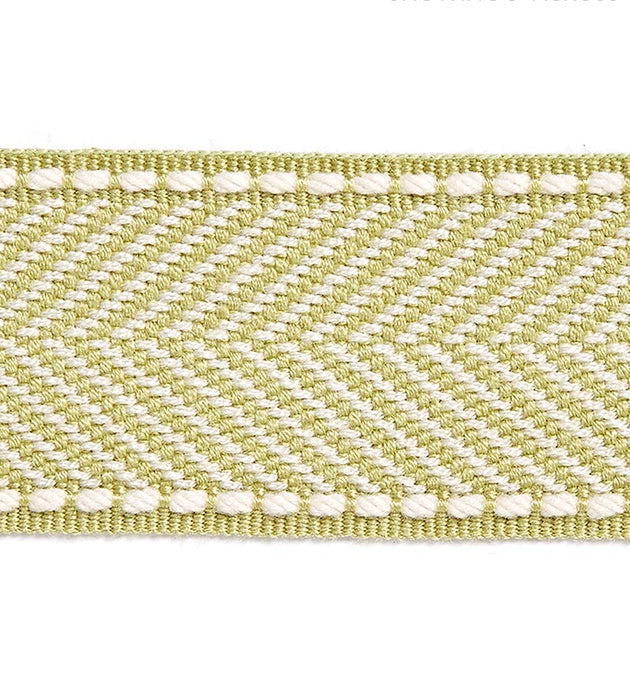 Scalamandre Montauk Herringbone Tape Lettuce Trim SC 0003T3285