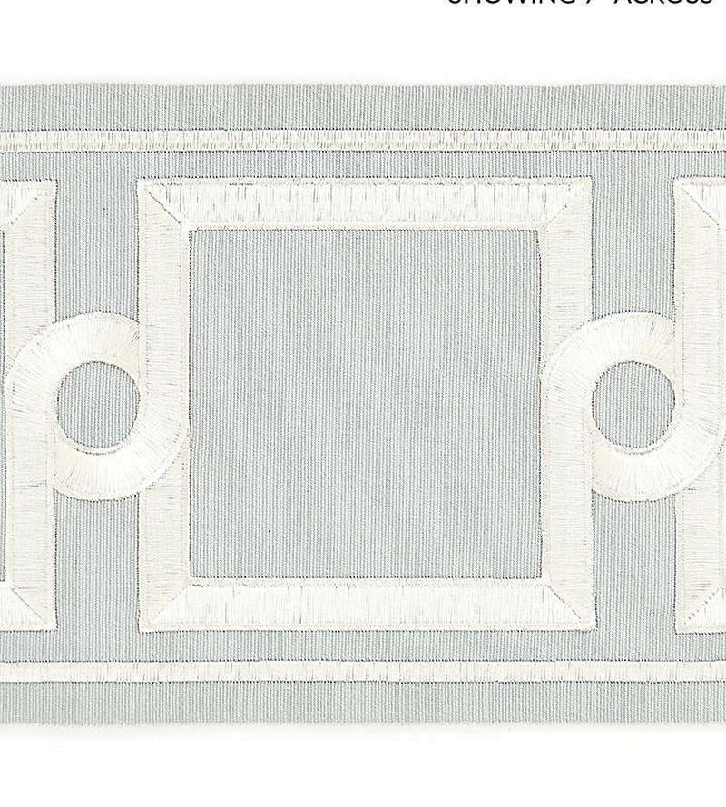 Scalamandre Square Link Embroidered Tape Rain Trim Sample SC 0003T3287