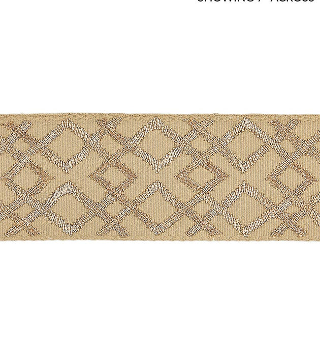 Scalamandre Lattice Tape Camel Trim Sample SC 0003T3295