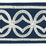 Scalamandre Athena Embroidered Tape Navy Trim Sample SC 0003T3305