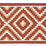 Scalamandre Medina Embroidered Tape Carnelian Trim Sample SC 0003T3306