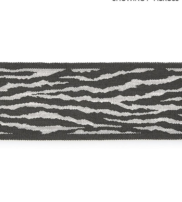 Scalamandre Tiger Tape Charcoal Trim SC 0003T3310