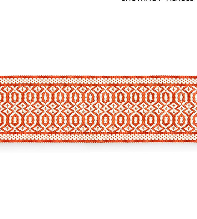 Scalamandre Tulum Diamond Tape Coral Trim Sample SC 0003T3312