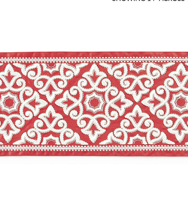 Scalamandre Ornamental Embroidered Tape Coral Trim SC 0003T3320