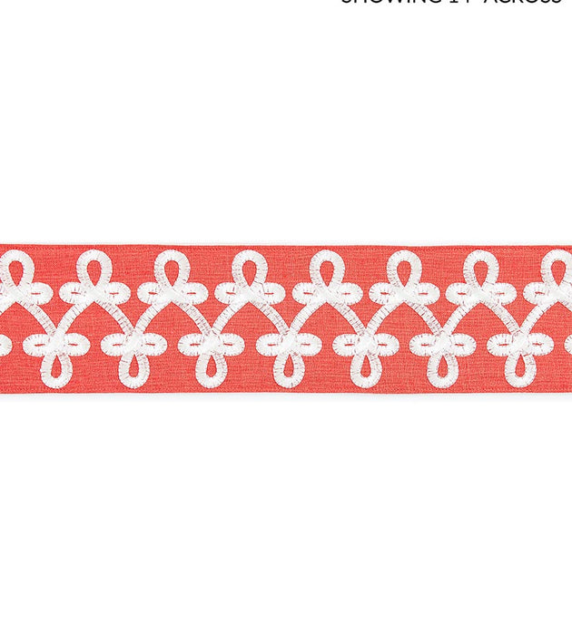 Scalamandre Empress Embroidered Tape Coral Trim SC 0003T3321