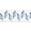 Scalamandre Sayuri Embroidered Tape Blue Jay Trim Sample SC 0003T3324