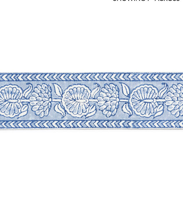 Scalamandre Tulsi Block Print Tape Lakeside Trim Sample SC 0003T3328