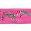 Scalamandre Leaping Cheetah Embrdry Tape Bubblegum Trim Sample SC 0003T3331