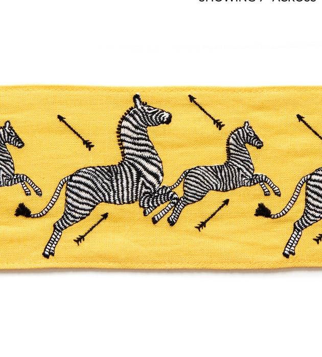 Scalamandre Zebras Embroidered Tape Yellow Trim SC 0003T3332