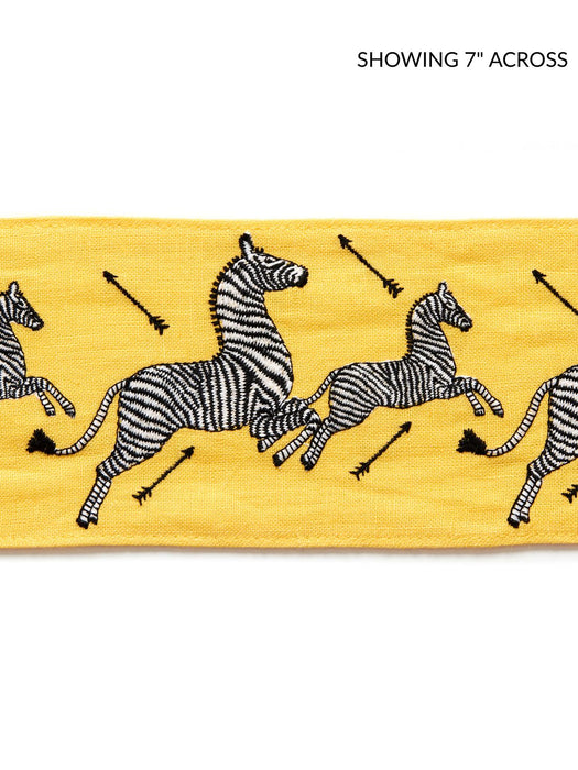 Scalamandre Zebras Embroidered Tape Yellow Trim SC 0003T3332