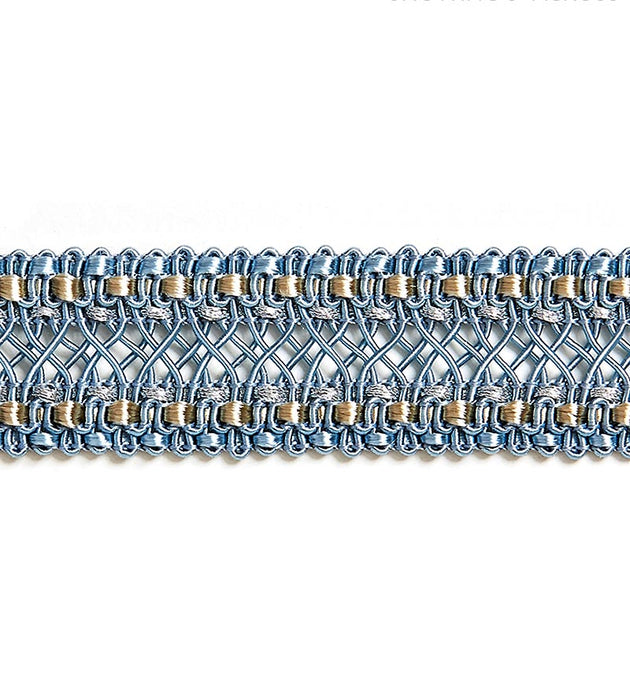 Scalamandre Selena Gimp Braid Bluestone Trim Sample SC 0003V1240