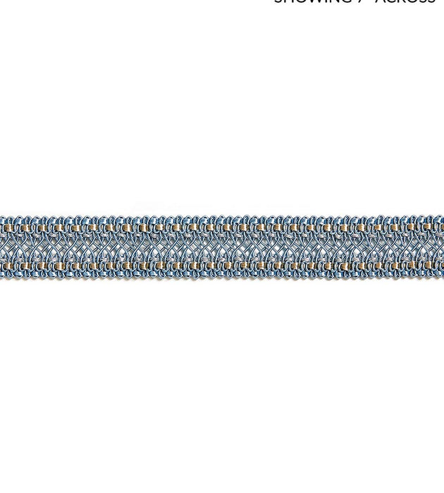 Scalamandre Selena Gimp Braid Bluestone Trim Sample SC 0003V1240