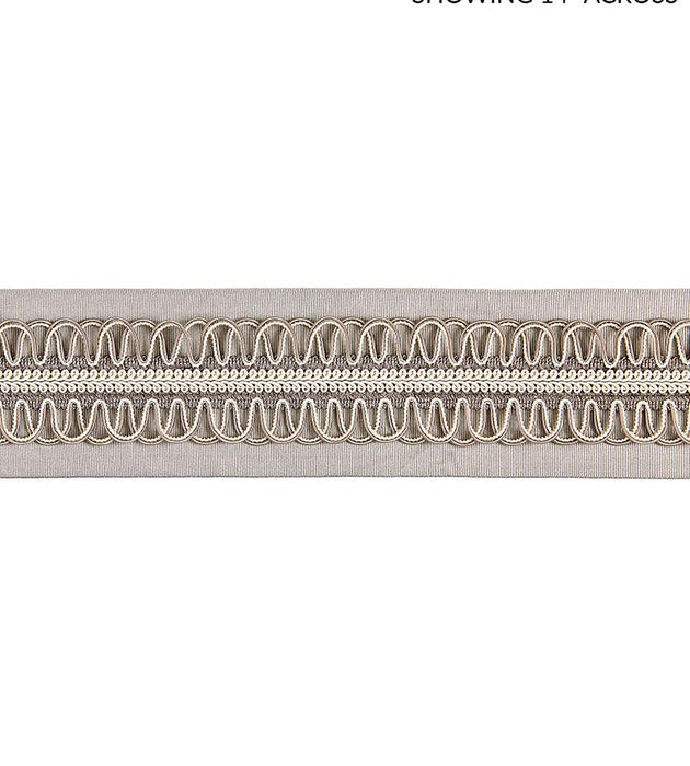 Scalamandre Colette Braided Tape French Grey Trim SC 0003V1242