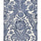 Scalamandre Luciana Damask Print Denim Wallpaper Sample SC 0003WP88354