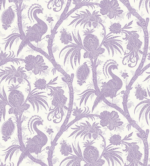 Scalamandre Balinese Peacock Lavender Wallpaper Sample SC 0003WP88355