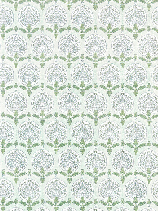 Scalamandre Karanfil Block Print Green Tea Wallpaper SC 0003WP88560