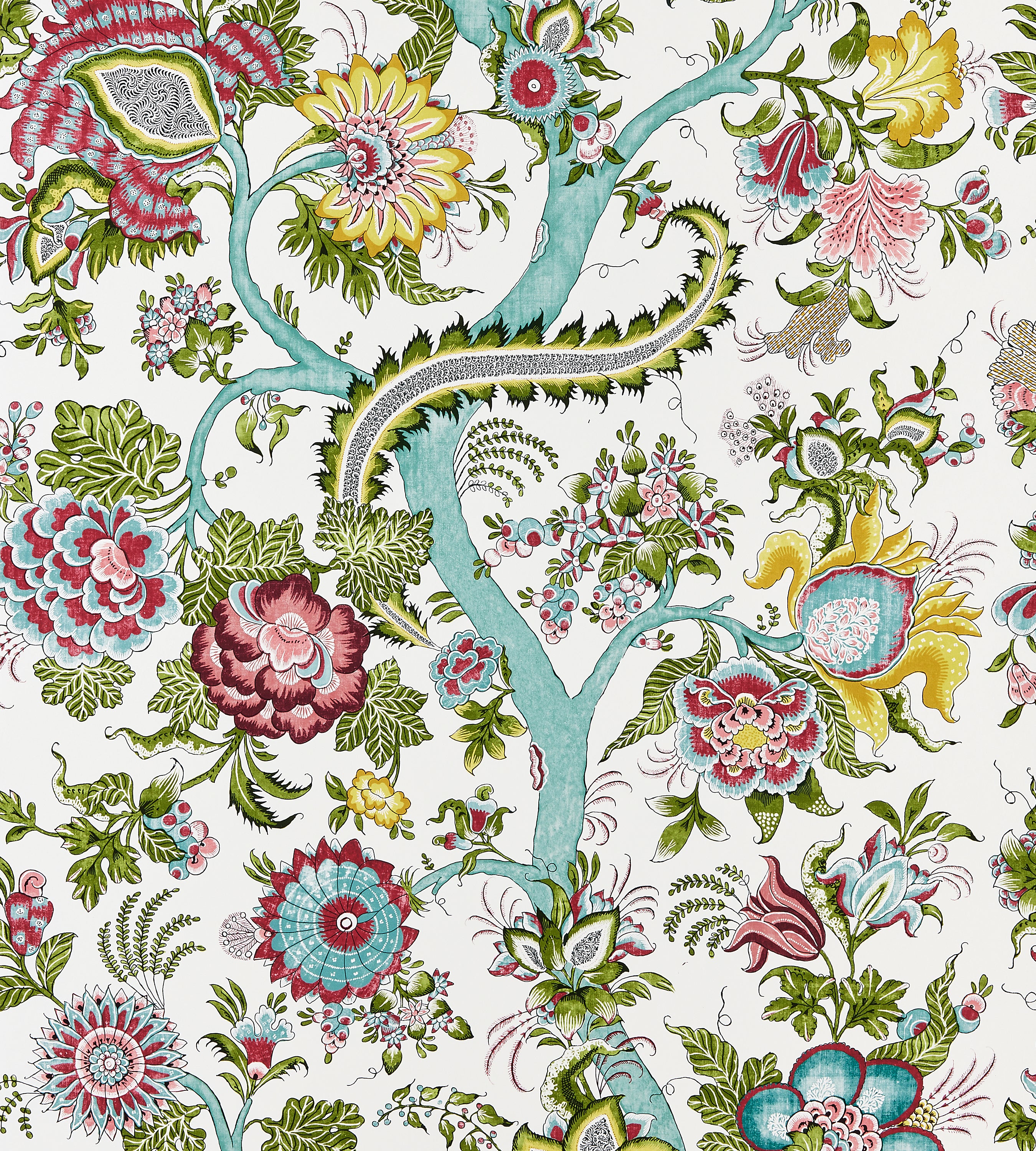 Scalamandre Metropolitan Palampore Flower Garden Wallcovering SC 0003WP88561