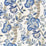 Scalamandre Cumbria China Blue On Ivory Wallpaper Sample SC 0003WP88589